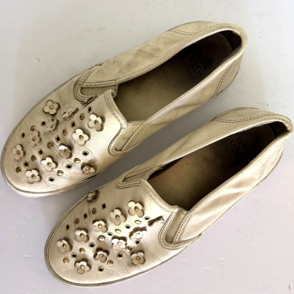 Coach, Chrissy Floral Slip on Sneakers White, Women 9 Fairycore Festival Casual